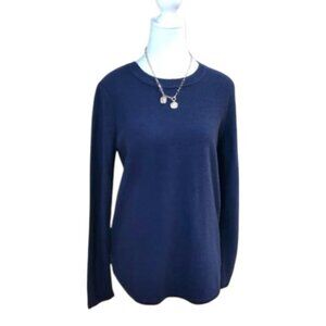 Trenery Sweater Merino Wool Blend Navy (XS)
